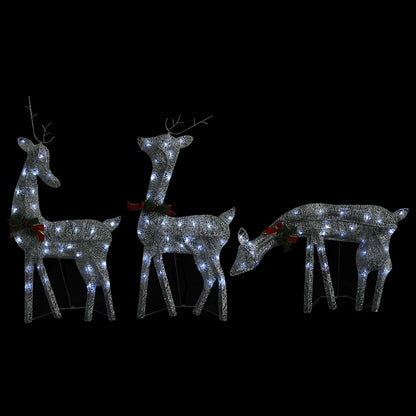 Julrenar familj 270x7x90 cm silver kallvit