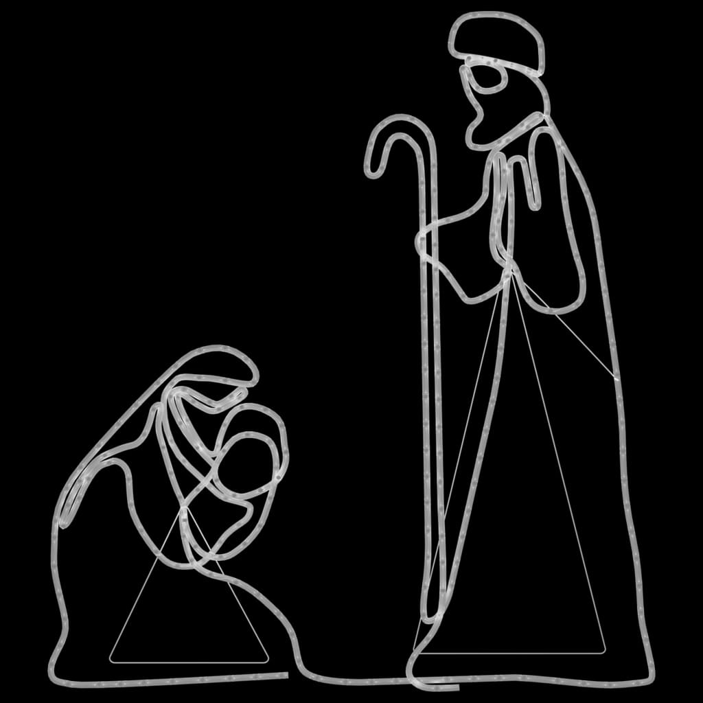 Juldekoration Josef och Maria med 264 LEDs 40x55&38x100 cm