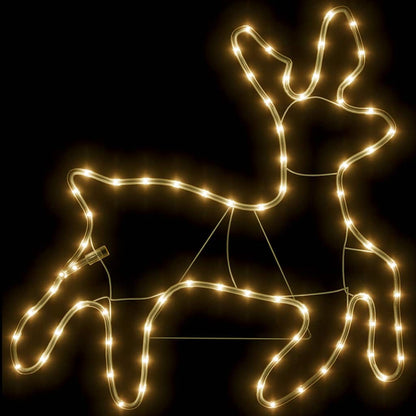 Renfigur ljusslinga med 72 LED varmvit 57x55x4,5 cm