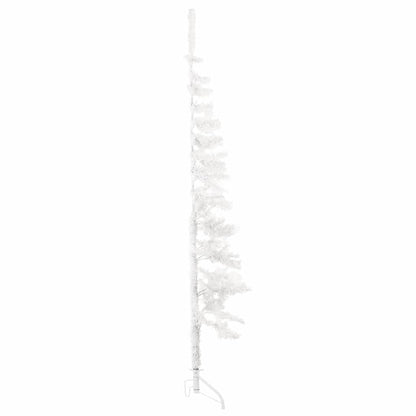 Smal halv plastgran med stativ vit 120 cm
