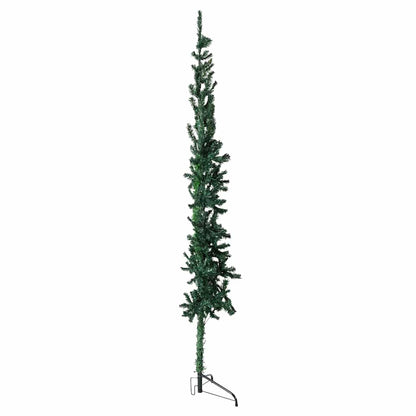 Smal halv plastgran med stativ grön 120 cm