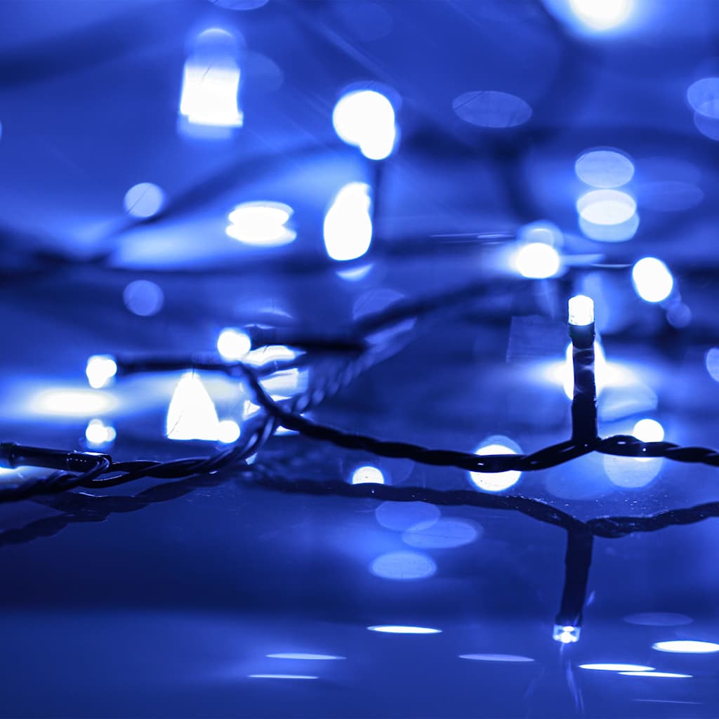 Ljusslinga med 1000 LED blå 100 m PVC