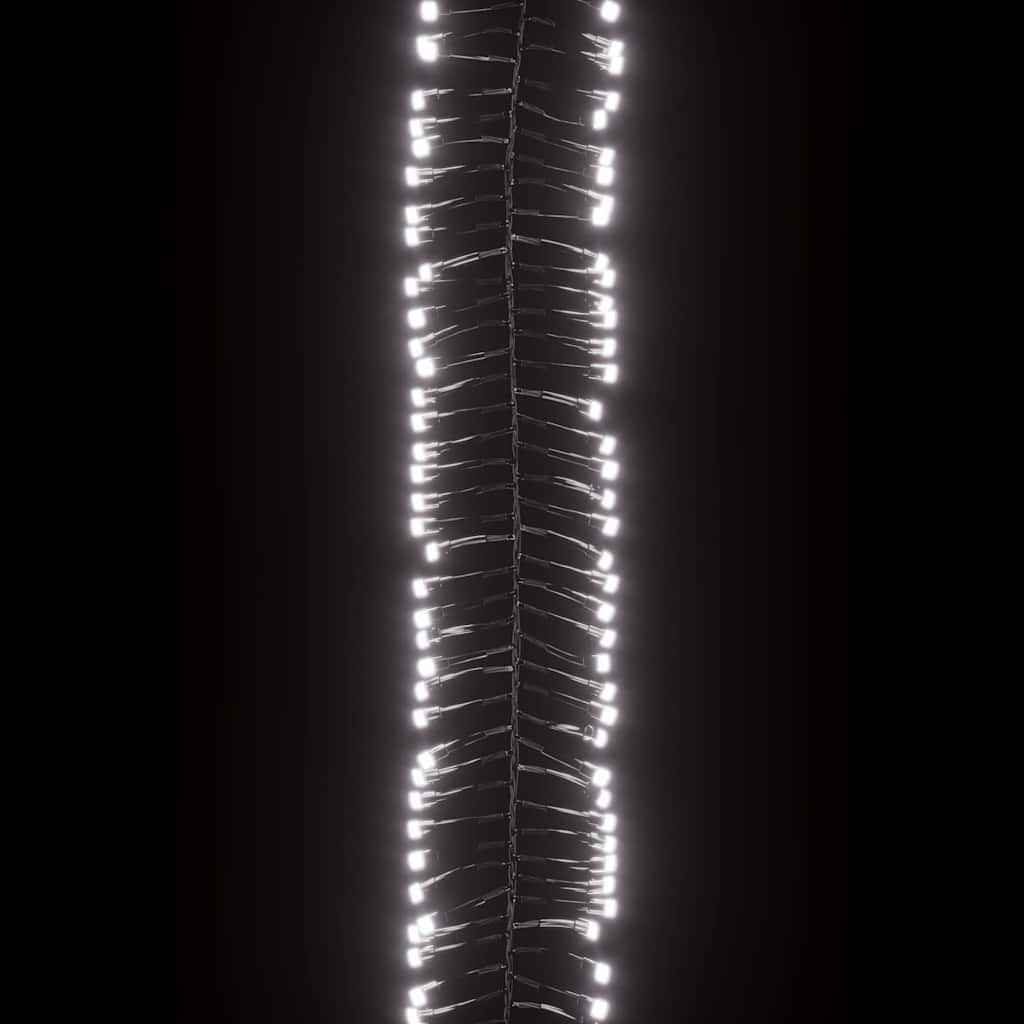 Ljusslinga med 1000 LED cluster kallvit PVC