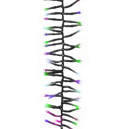 Ljusslinga med 1000 LED cluster flerfärgad pastell PVC