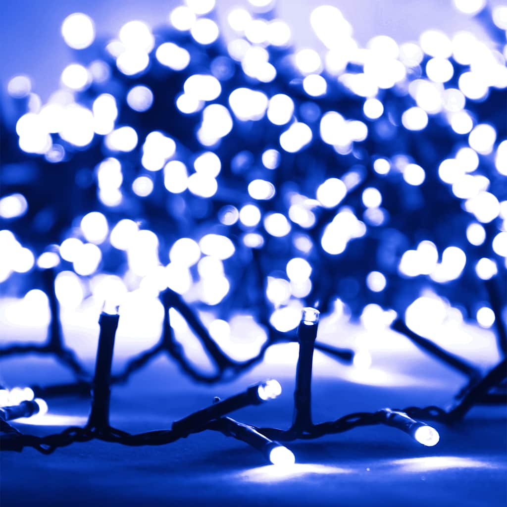 Kompakt ljusslinga med 400 LED blå 13 m PVC