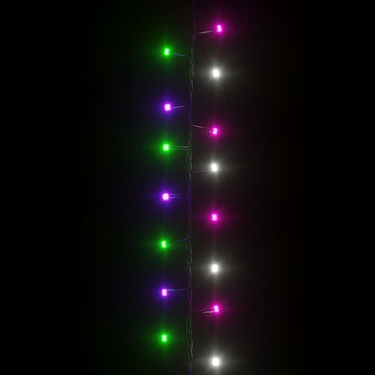 Kompakt ljusslinga med 400 LED flerfärgad pastell 13 m PVC