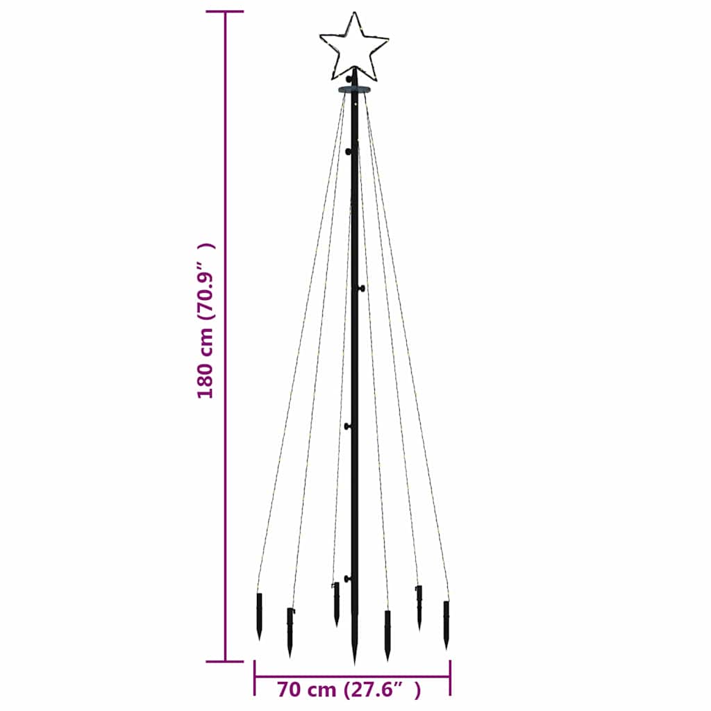 Julgran med markspett 108 varmvita lysdioder 180 cm