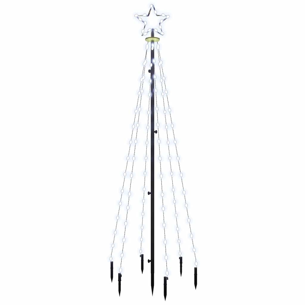 Julgran med markspett 108 kallvita lysdioder 180 cm