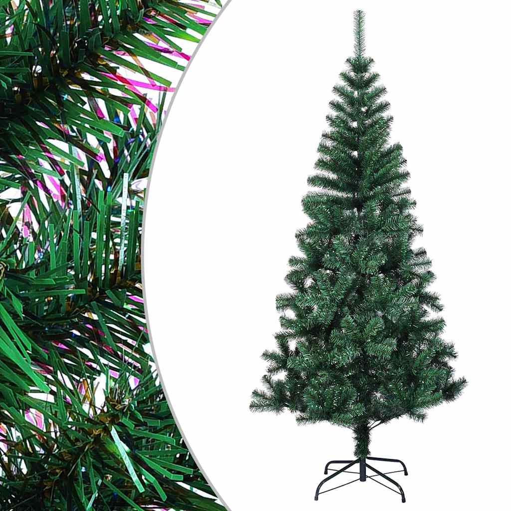 Plastgran med regnbågsskimrande grenar grön 120 cm PVC