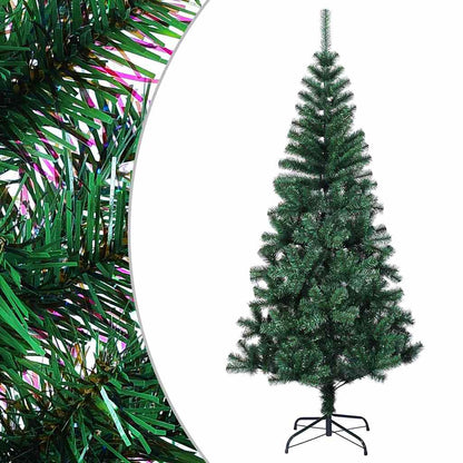 Plastgran med regnbågsskimrande grenar grön 150 cm PVC