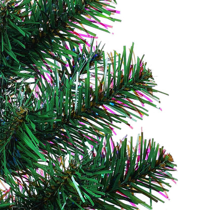 Plastgran med regnbågsskimrande grenar grön 150 cm PVC