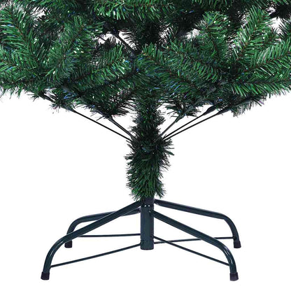 Plastgran med regnbågsskimrande grenar grön 150 cm PVC