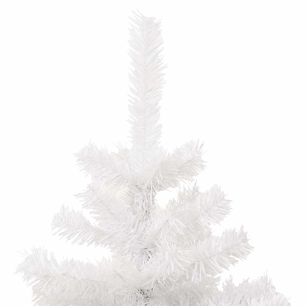 Belyst plastgran med fot vit 150 cm PVC