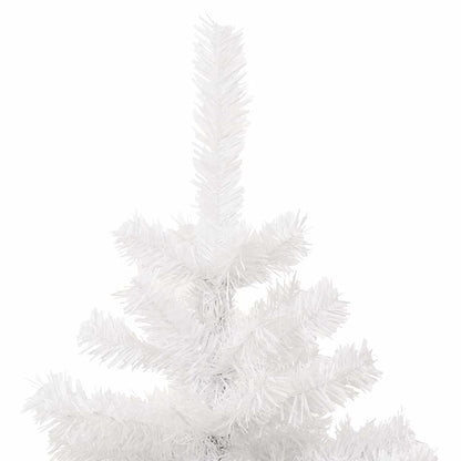 Belyst plastgran med fot vit 150 cm PVC