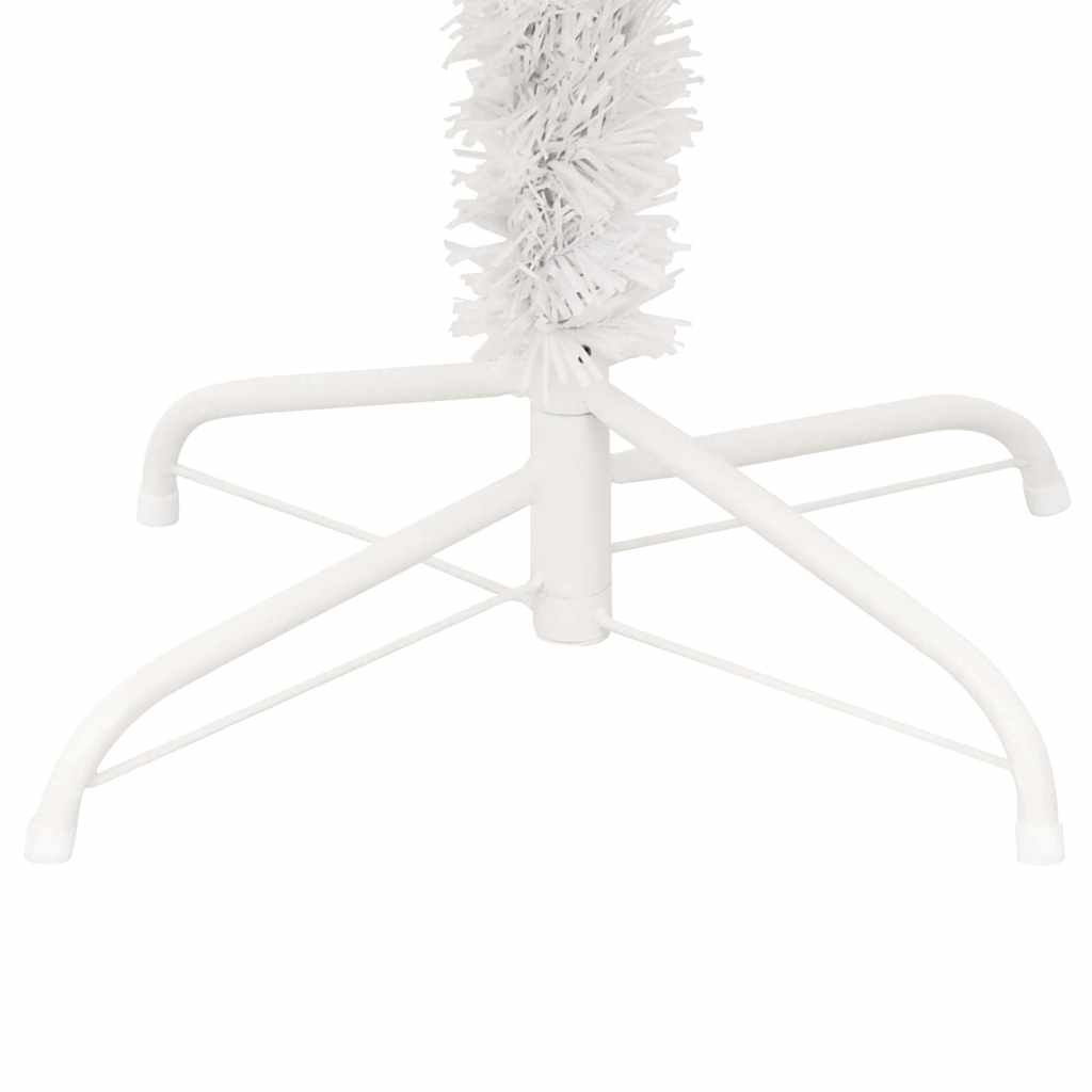 Belyst plastgran med fot vit 150 cm PVC