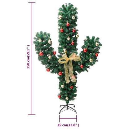 Julkaktus med fot LED grön 150 cm