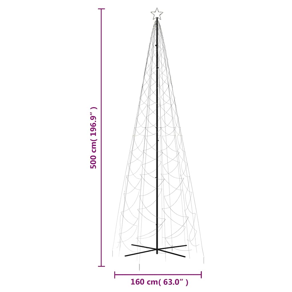 Julgranskon varmvit 1400 LEDs 160x500 cm