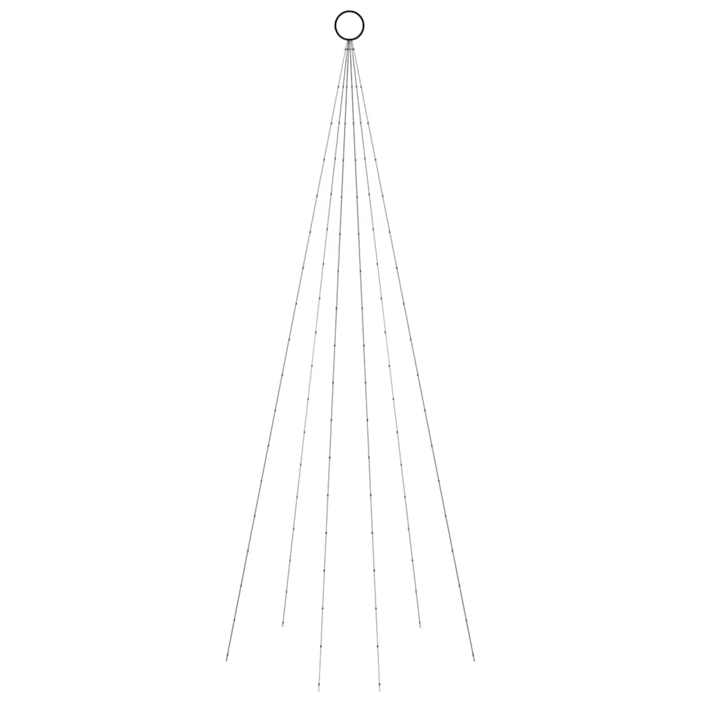 Julgran på flaggstång varmvit 108 LEDs 180 cm