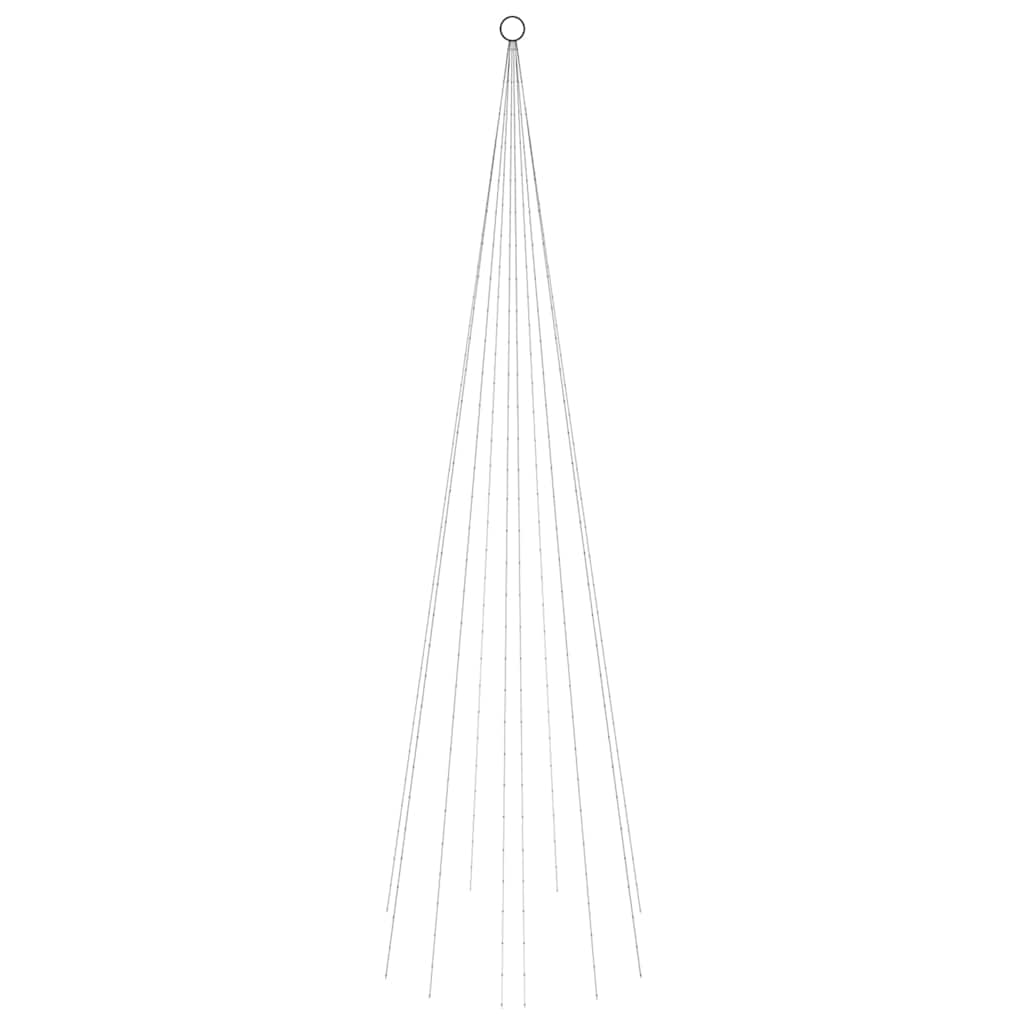 Julgran på flaggstång varmvit 310 LEDs 300 cm