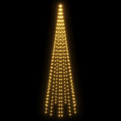 Julgran på flaggstång varmvit 310 LEDs 300 cm