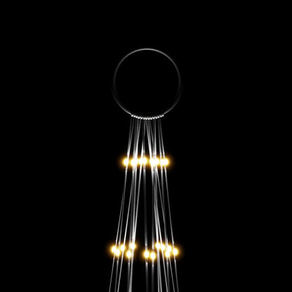 Julgran på flaggstång varmvit 1134 LEDs 800 cm