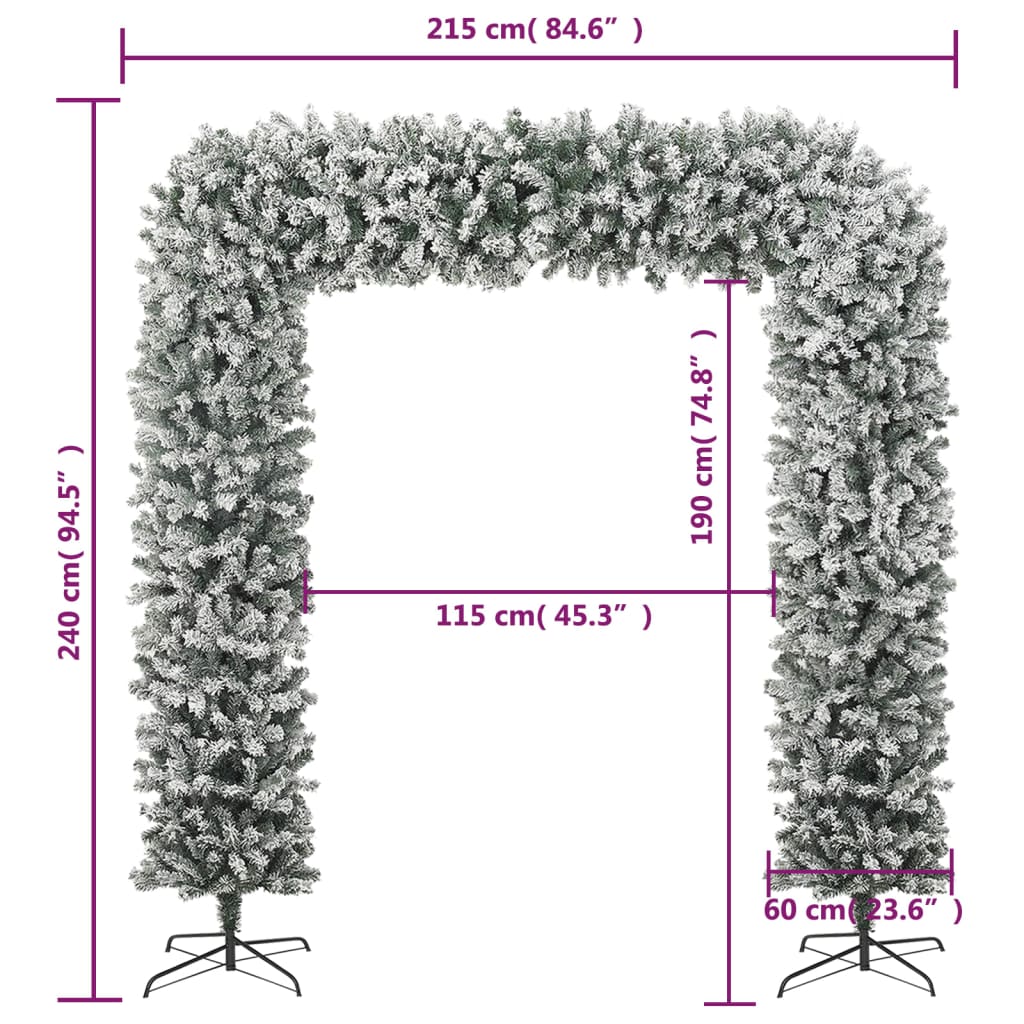 Julgirlang med snö 240 cm