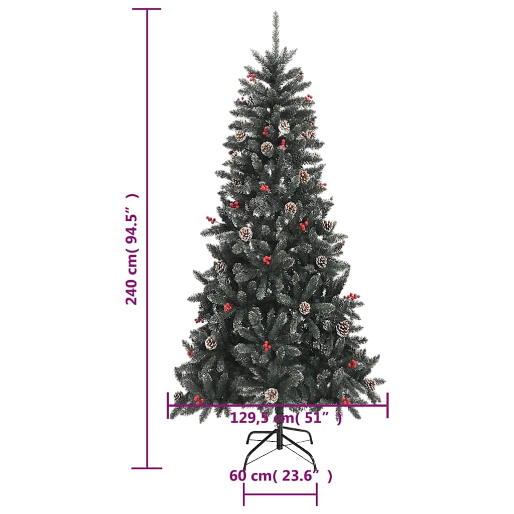 Plastgran med fot grön 240 cm PVC
