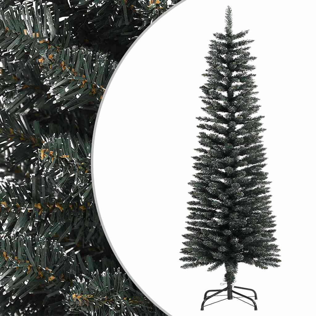 Smal plastgran med fot grön 120 cm PVC