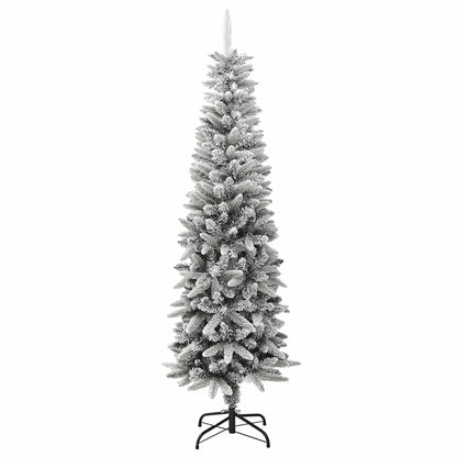 Smal plastgran med snö 180 cm PVC&PE