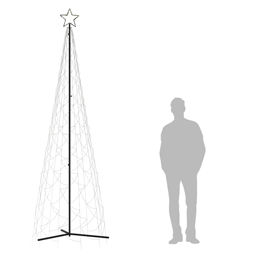 Julgran med strut varmvit 500 lysdioder 100x300 cm