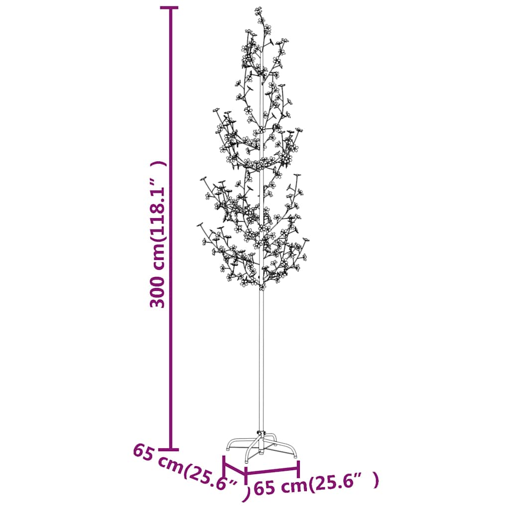 Körsbärsträd med LED varmvita 368 lysdioder 300 cm