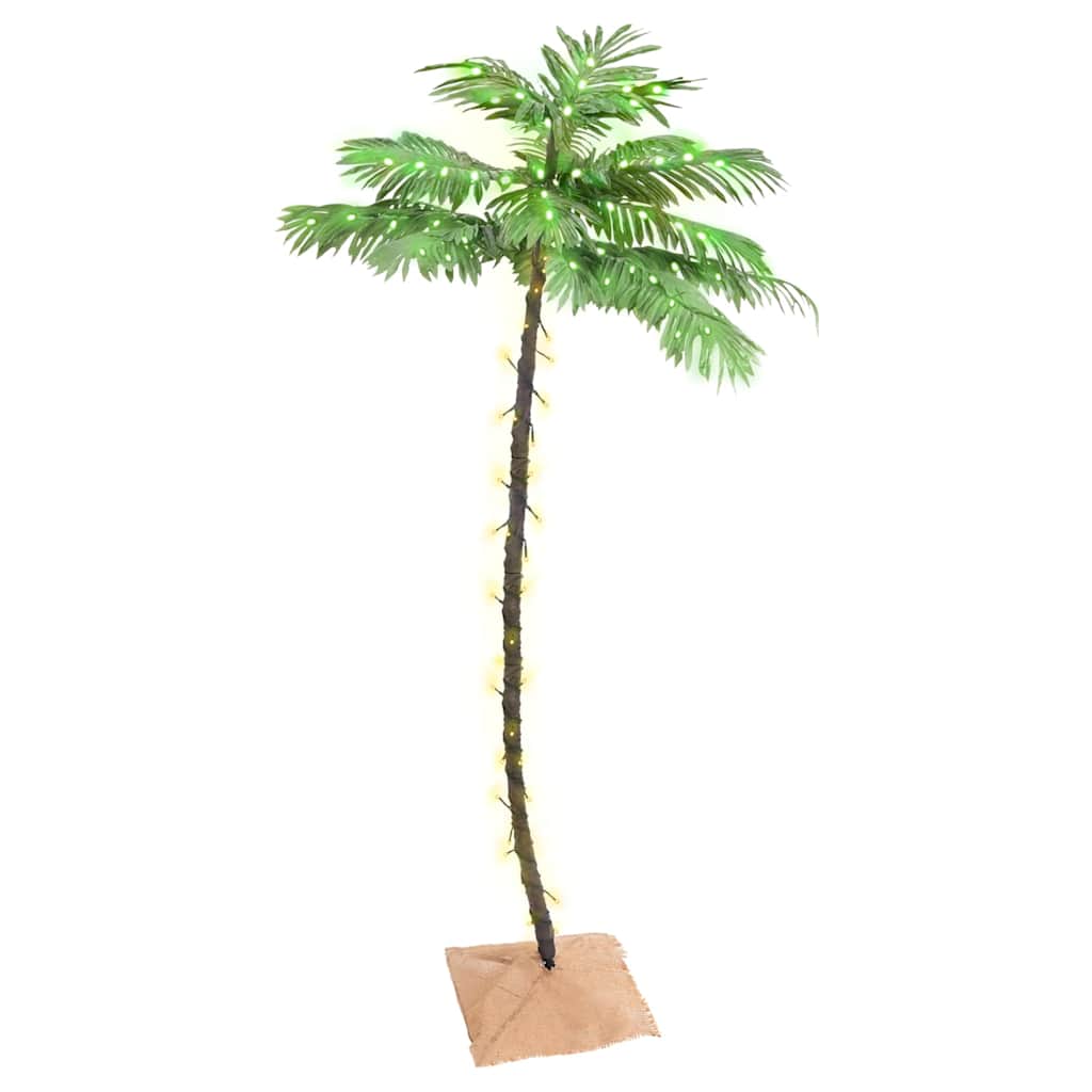 Palmträd med LED varmvit 96 LEDs 180 cm