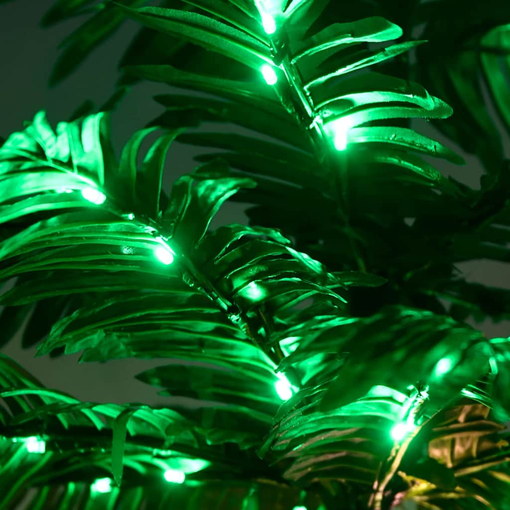 Palmträd med LED varmvit 136 LEDs 220 cm