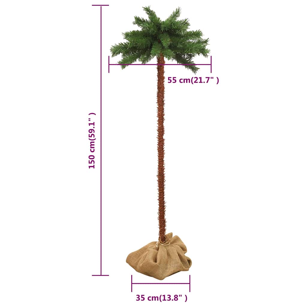Konstpalm med LEDs 150 cm