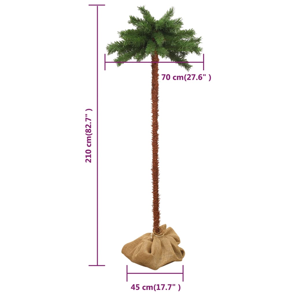 Konstpalm med LEDs 210 cm