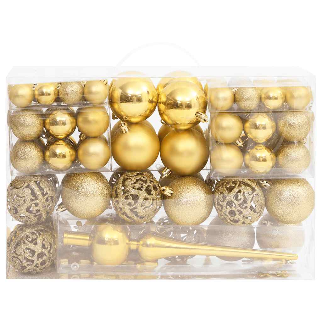 Julgranskulor 111 delar guld polystyren