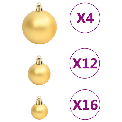 Julgranskulor 111 delar guld polystyren