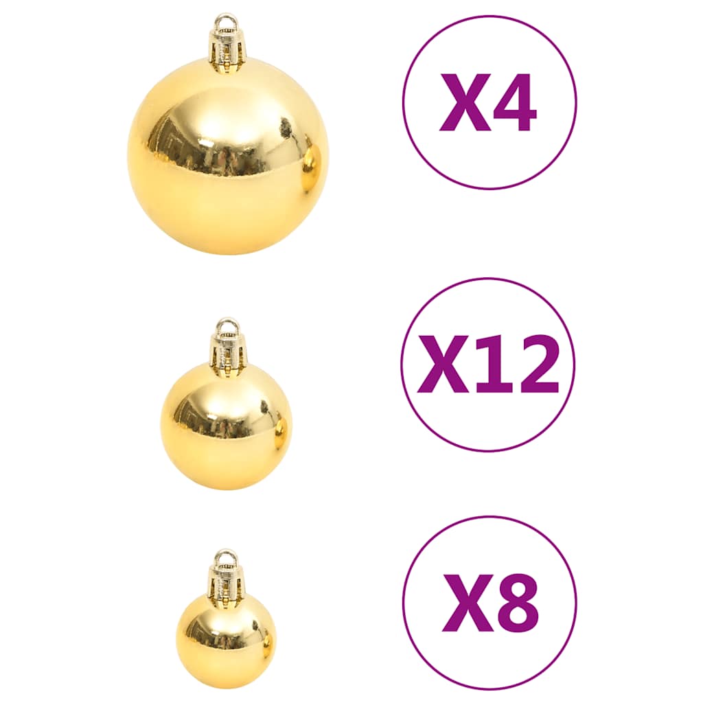 Julgranskulor 111 delar guld polystyren