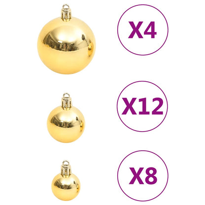 Julgranskulor 111 delar guld polystyren