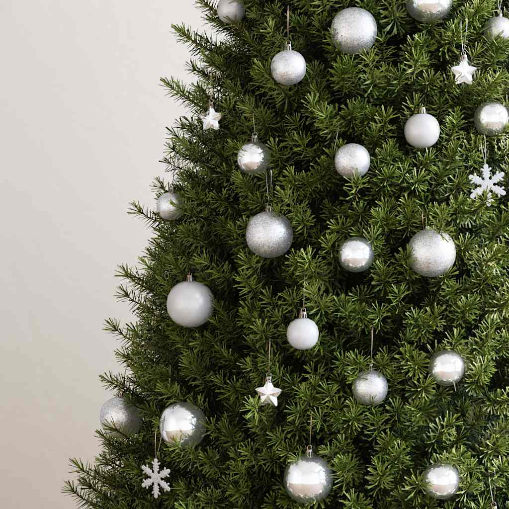 Julgranskulor 111 delar silver polystyren