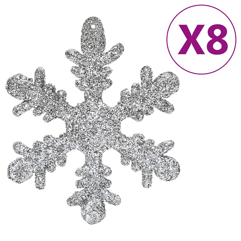 Julgranskulor 111 delar silver polystyren