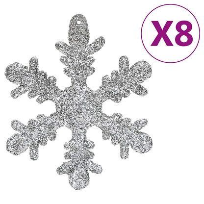 Julgranskulor 111 delar silver polystyren