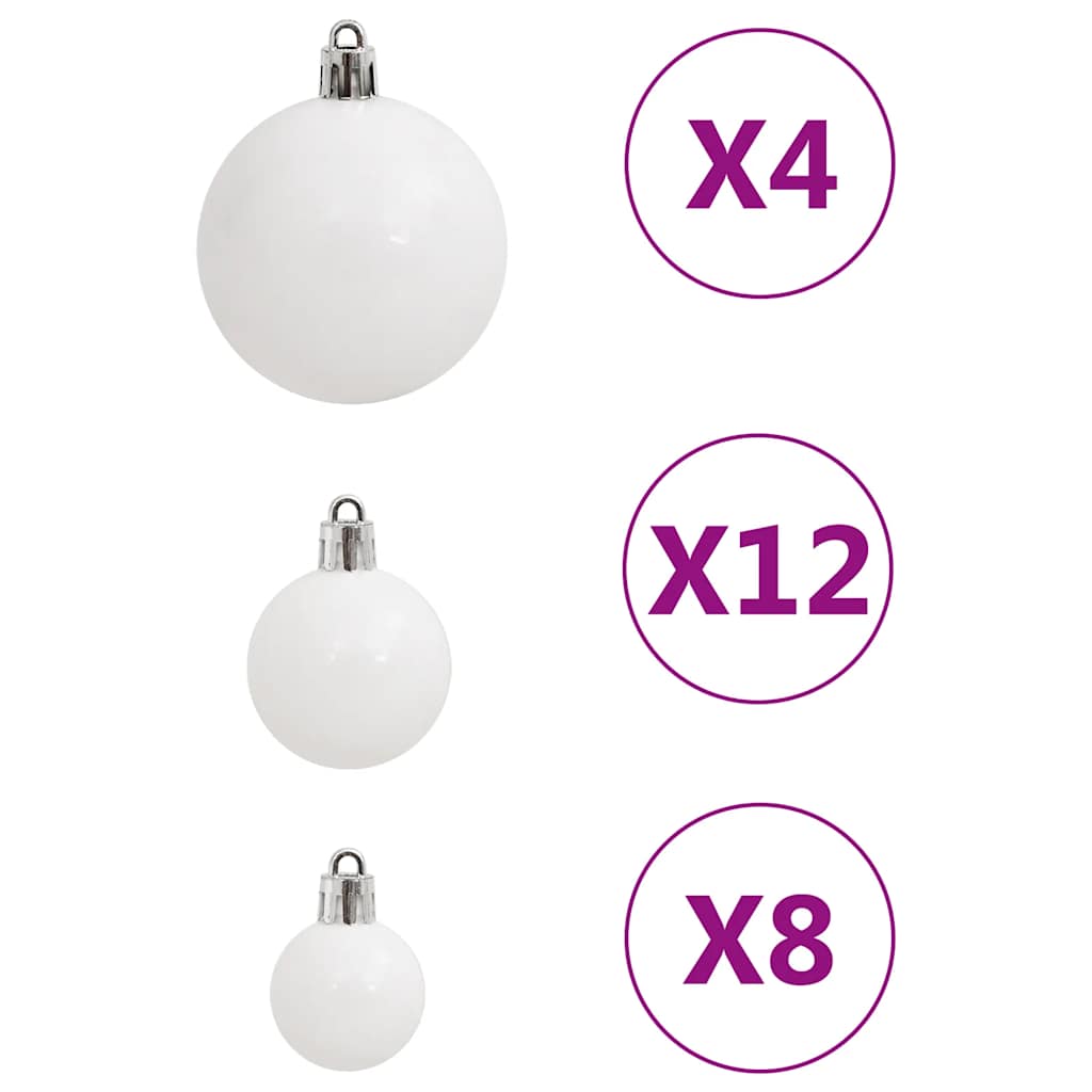 Julgranskulor 111 delar vit polystyren