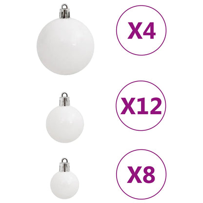 Julgranskulor 111 delar vit polystyren