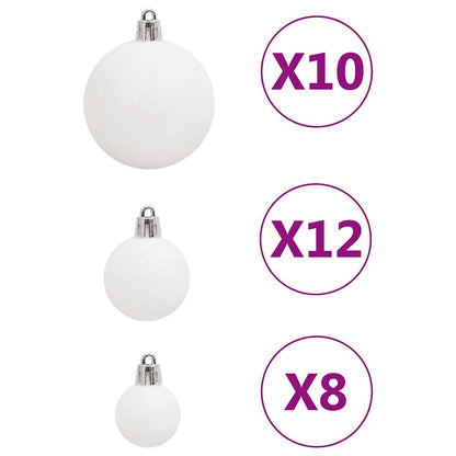 Julgranskulor 111 delar vit polystyren