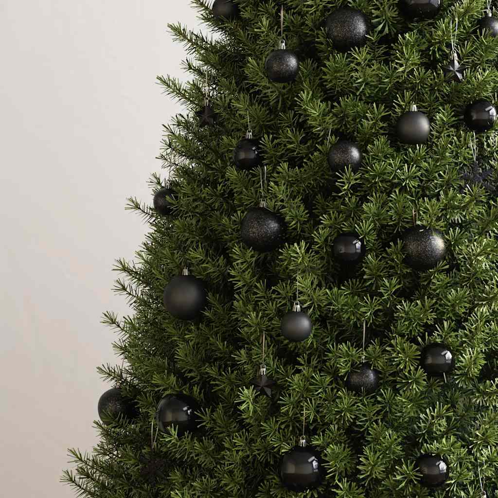 Julgranskulor 111 delar svart polystyren