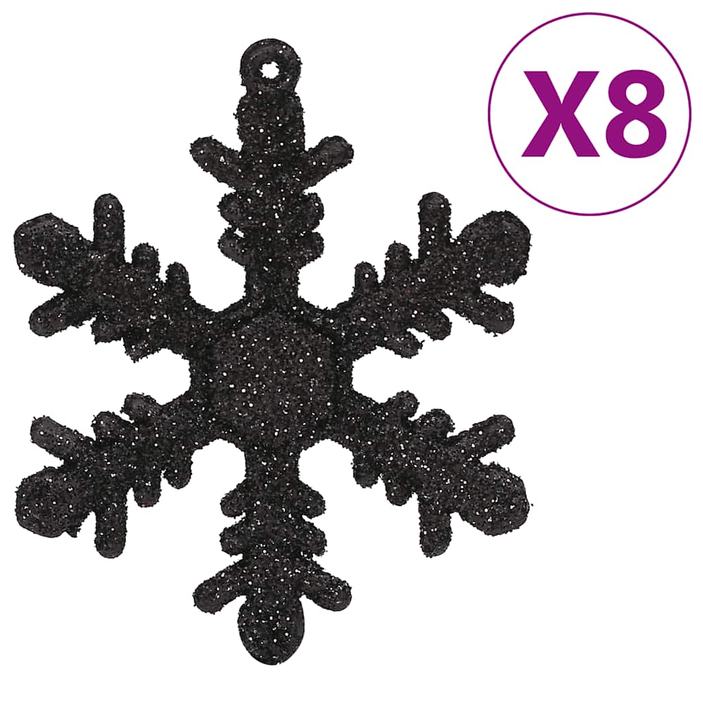 Julgranskulor 111 delar svart polystyren