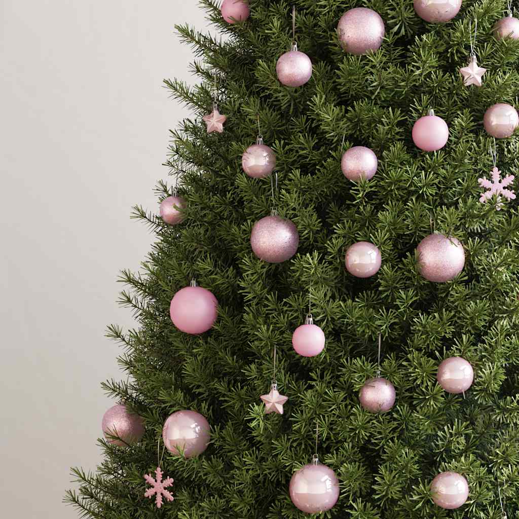 Julgranskulor 111 delar rosa polystyren