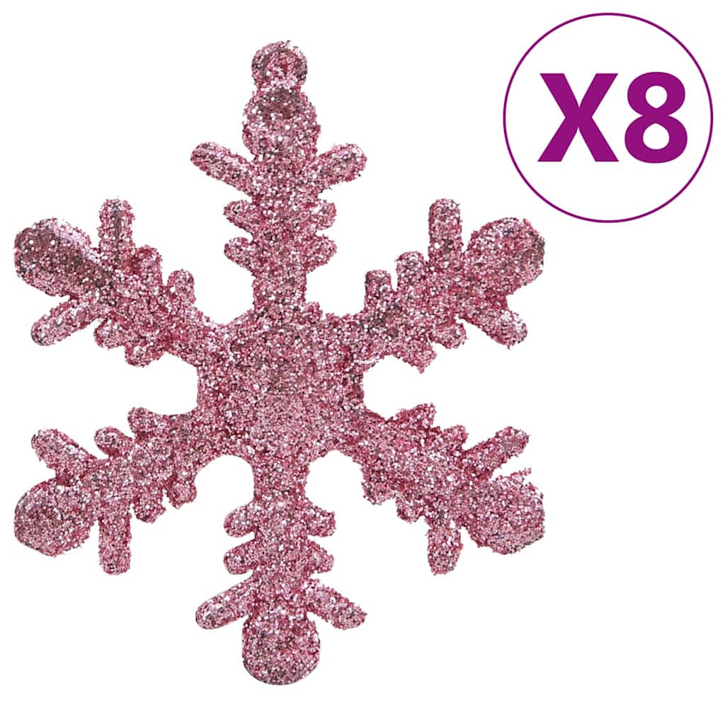 Julgranskulor 111 delar rosa polystyren