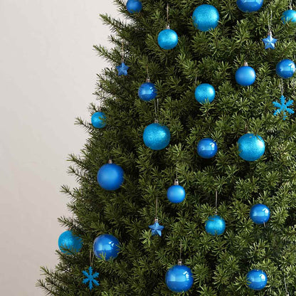Julgranskulor 111 delar blå polystyren